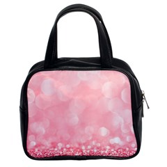 Pink Glitter Background Classic Handbag (two Sides) by nateshop