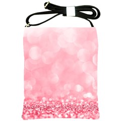 Pink Glitter Background Shoulder Sling Bag by nateshop