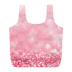 Pink Glitter Background Full Print Recycle Bag (l) by nateshop