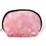 Pink Glitter Background Accessory Pouch (Medium) Back