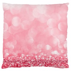 Pink Glitter Background Large Premium Plush Fleece Cushion Case (one Side) by nateshop