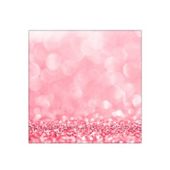 Pink Glitter Background Satin Bandana Scarf 22  X 22  by nateshop