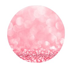 Pink Glitter Background Mini Round Pill Box (pack Of 3) by nateshop