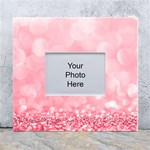 Pink Glitter Background White Wall Photo Frame 5  x 7  Front