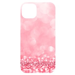 Pink Glitter Background Iphone 14 Plus Black Uv Print Case