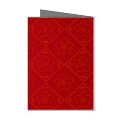 Red Chinese Background Chinese Patterns, Chinese Mini Greeting Cards (pkg Of 8) by nateshop