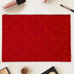 Red Chinese Background Chinese Patterns, Chinese Cosmetic Bag (xxl) by nateshop