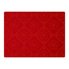 Red Chinese Background Chinese Patterns, Chinese Two Sides Premium Plush Fleece Blanket (mini) by nateshop