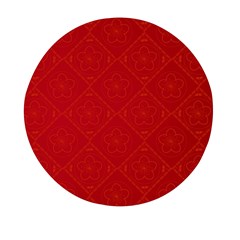 Red Chinese Background Chinese Patterns, Chinese Mini Round Pill Box by nateshop