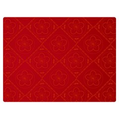 Red Chinese Background Chinese Patterns, Chinese Two Sides Premium Plush Fleece Blanket (extra Small) by nateshop