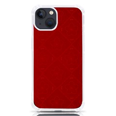 Red Chinese Background Chinese Patterns, Chinese Iphone 13 Tpu Uv Print Case by nateshop