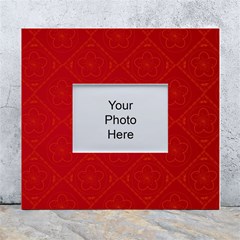 Red Chinese Background Chinese Patterns, Chinese White Wall Photo Frame 5  X 7  by nateshop