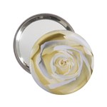 White Roses Flowers Plant Romance Blossom Bloom Nature Flora Petals 2.25  Handbag Mirrors Front