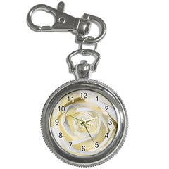 White Roses Flowers Plant Romance Blossom Bloom Nature Flora Petals Key Chain Watches by Proyonanggan