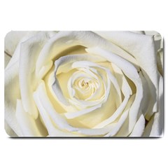 White Roses Flowers Plant Romance Blossom Bloom Nature Flora Petals Large Doormat by Proyonanggan