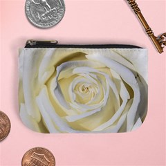 White Roses Flowers Plant Romance Blossom Bloom Nature Flora Petals Mini Coin Purse by Proyonanggan