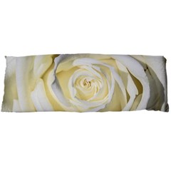 White Roses Flowers Plant Romance Blossom Bloom Nature Flora Petals Body Pillow Case Dakimakura (two Sides) by Proyonanggan