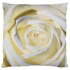 White Roses Flowers Plant Romance Blossom Bloom Nature Flora Petals Large Cushion Case (one Side) by Proyonanggan