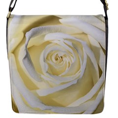 White Roses Flowers Plant Romance Blossom Bloom Nature Flora Petals Flap Closure Messenger Bag (s) by Proyonanggan