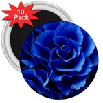 Blue Roses Flowers Plant Romance Blossom Bloom Nature Flora Petals 3  Magnets (10 pack)  Front