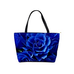 Blue Roses Flowers Plant Romance Blossom Bloom Nature Flora Petals Classic Shoulder Handbag by Proyonanggan