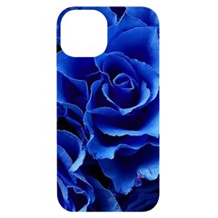 Blue Roses Flowers Plant Romance Blossom Bloom Nature Flora Petals Iphone 14 Black Uv Print Case by Proyonanggan