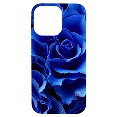 Blue Roses Flowers Plant Romance Blossom Bloom Nature Flora Petals Iphone 14 Pro Max Black Uv Print Case by Proyonanggan