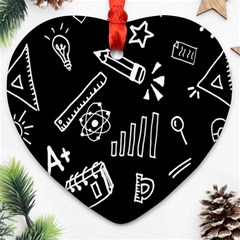 Knowledge Drawing Education Science Ornament (heart)