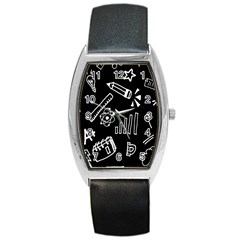 Knowledge Drawing Education Science Barrel Style Metal Watch by Proyonanggan