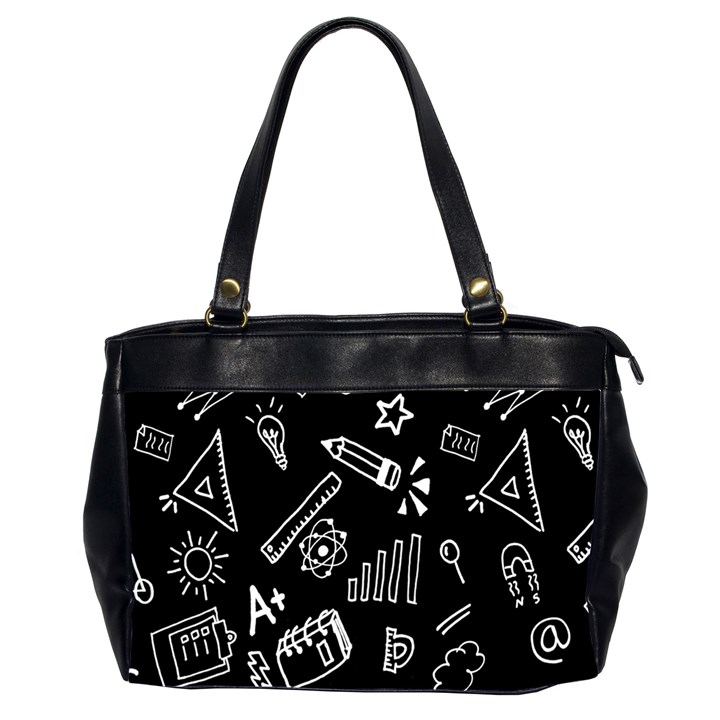 Knowledge Drawing Education Science Oversize Office Handbag (2 Sides)