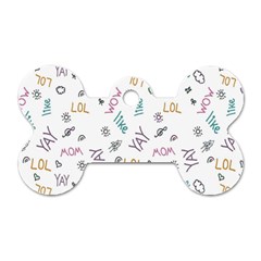 Doodle Pattern Dog Tag Bone (two Sides) by Proyonanggan