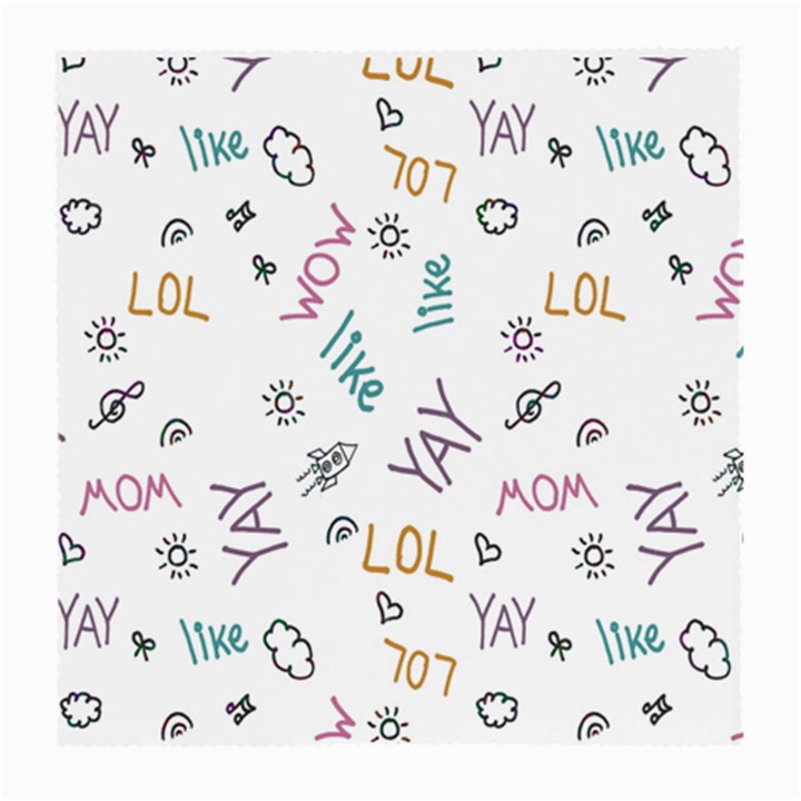 Doodle Pattern Medium Glasses Cloth