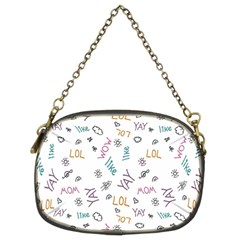 Doodle Pattern Chain Purse (two Sides)