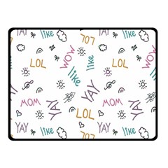 Doodle Pattern Fleece Blanket (small) by Proyonanggan