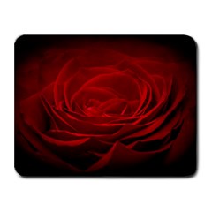 Rose Red Rose Red Flower Petals Waves Glow Small Mousepad by Proyonanggan