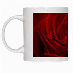 Rose Red Rose Red Flower Petals Waves Glow White Mug by Proyonanggan