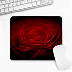 Rose Red Rose Red Flower Petals Waves Glow Large Mousepad Front