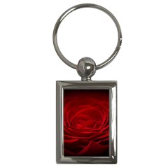 Rose Red Rose Red Flower Petals Waves Glow Key Chain (rectangle) by Proyonanggan