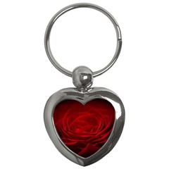 Rose Red Rose Red Flower Petals Waves Glow Key Chain (heart) by Proyonanggan