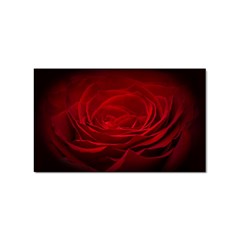 Rose Red Rose Red Flower Petals Waves Glow Sticker (rectangular) by Proyonanggan