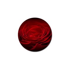 Rose Red Rose Red Flower Petals Waves Glow Golf Ball Marker by Proyonanggan