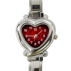 Rose Red Rose Red Flower Petals Waves Glow Heart Italian Charm Watch by Proyonanggan