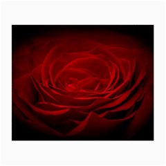 Rose Red Rose Red Flower Petals Waves Glow Small Glasses Cloth (2 Sides)