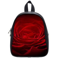 Rose Red Rose Red Flower Petals Waves Glow School Bag (small) by Proyonanggan