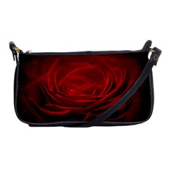 Rose Red Rose Red Flower Petals Waves Glow Shoulder Clutch Bag by Proyonanggan