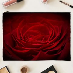 Rose Red Rose Red Flower Petals Waves Glow Cosmetic Bag (xxxl) by Proyonanggan