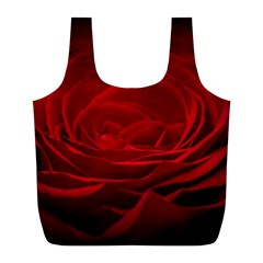 Rose Red Rose Red Flower Petals Waves Glow Full Print Recycle Bag (l) by Proyonanggan