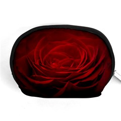 Rose Red Rose Red Flower Petals Waves Glow Accessory Pouch (medium) by Proyonanggan