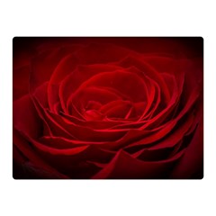 Rose Red Rose Red Flower Petals Waves Glow Two Sides Premium Plush Fleece Blanket (mini) by Proyonanggan