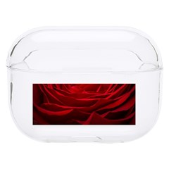 Rose Red Rose Red Flower Petals Waves Glow Hard Pc Airpods Pro Case by Proyonanggan